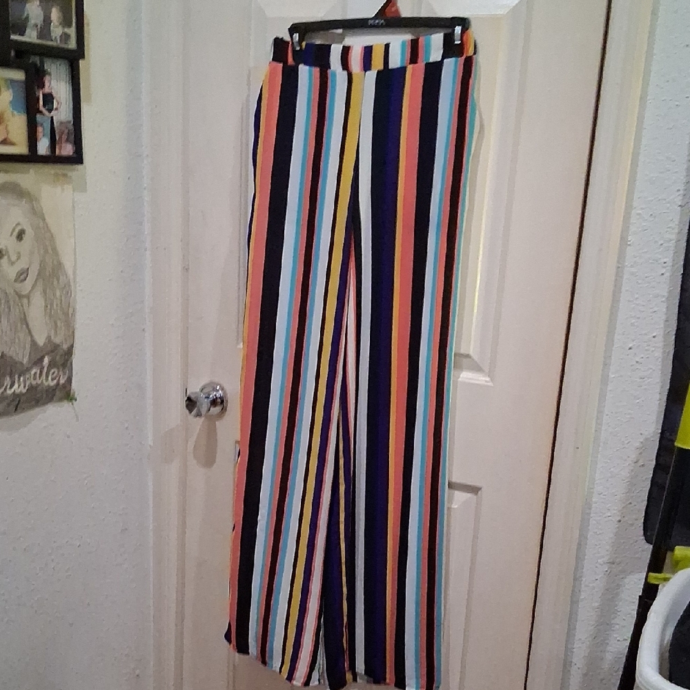 Multicolor Striped Women's Pants